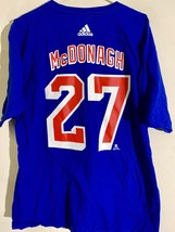 adidas  NHL T-Shirt New York Rangers Ryan McDonagh Blue sz XL - $5.88