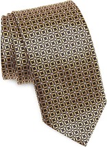 New Ermenegildo Zegna Yellow Geometric Silk Tie - $150.00