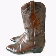 Lucchese San Antonio 2083 3LN30 Men&#39;s Brown Leather Western Boots Size 10 1/2 E - $186.99