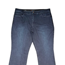 Liz Claiborne Sara Slim Leg Mid Rise Women&#39;s Size 20 Blue Denim 5 Pocket Jeans - £17.75 GBP