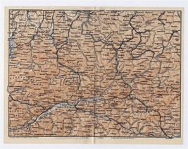 1910 Original Antique Map Of Styria Liezen / Steyr / Austria - £16.80 GBP
