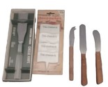 Charcuterie Cheese Lovers Lot 4 Knives &amp; Markers Stainless Wood/Lucite H... - £20.08 GBP