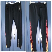 Mens Eternity BC/AD Flame Athletic Pants Sweatpants Size Large Zipper Ankle - £28.64 GBP