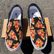 Slice O&#39; Pizza - BLVD Custom Original Slip Ons - Men&#39;s And Women&#39;s Shoes - £78.95 GBP