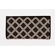 The Nampula Black Glitter Suede Leather Small Clutch image 5
