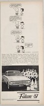 1960 Print Ad The 1961 Ford Falcon Charlie Brown & Lucy Cartoon Comic - £14.05 GBP