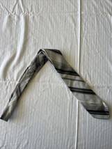 Designer Creations TIE 57 x 2.75 Light/Dark Grey Stripes Necktie -39- - $9.49