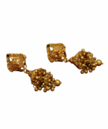 22k stamp merry shine gold 4.5cm dangle earring female art jewelry - €1.898,39 EUR