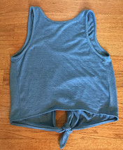 Aritzia Wilfred Betsy Tie Tank Top Crop Blue XS  - £15.51 GBP