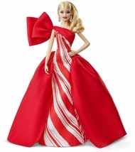 ​2019 Holiday Barbie Doll New Size: 11.5-Inch Blonde Red / White Gown Ship Free - $59.99