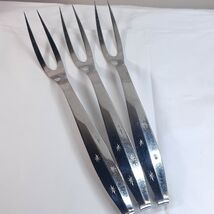 Vintage Regent Sheffield Atomic Starburst Solid Stainless Meat Fork set ... - €35,14 EUR