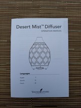 Young Living Essential Oils Desert Mist Diffuser~Operation Manual For Sa... - $9.99