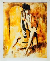 Joarez Liebe Song Handsigniert Limitierte 1 Giclee Auf Leinen Gitarre Modell Art - £330.41 GBP