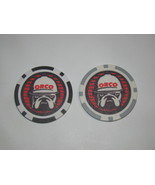 (2) ORCO Bulldog Construction Poker Chips (1) Grey (1) Black - $10.97 CAD