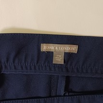 Jessica London Women's Blue Front Zipper & Back Slit Skirt Pockets Size 22W image 3