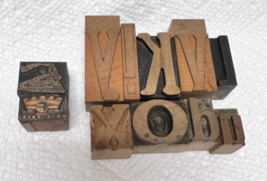 11 Piece Printer Block Alphabet Steam Train &amp; Frigidaire 3/4 x 2 1/4 inch - $481.48 MXN