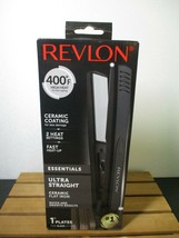 (New in Box) Revlon RVST2043 ESSENTIALS Ultra Straight Ceramic 1&quot; Flat Iron - $8.51