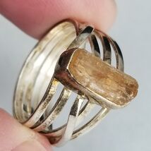 Vintage sterling silver 925 size 8.5 womens ring gemstone - $42.99