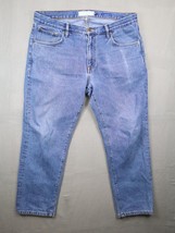 Peter Manning Jeans Mens 34x28 Blue Denim Cotton Straight Classic Fit Ne... - $37.95