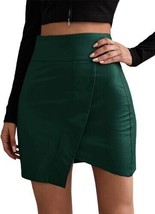 100%Genuine Lambskin Leather Women Slim Fit Skirt Mini Green Unique Hot ... - $108.70