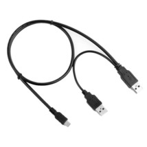 Usb Y Charger+Data Sync Cable Cord For Garmin Gps Nuvi 2495/Lm 2555/Lm/T 2595/Lm - £11.82 GBP