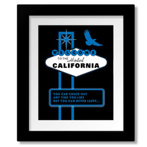 Hotel California by Eagles - Lyrically Inspired Music Print, Canvas or P... - £14.85 GBP+