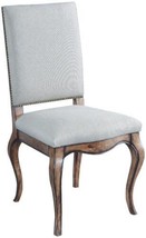 Side Chair Accent Dining Carrollton Wood Linen Upholstery Serpentine Cabriole - £704.81 GBP