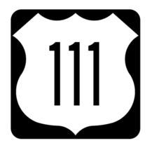 3&quot; us route 111 highway sign road bumper sticker decal usa made - $26.99