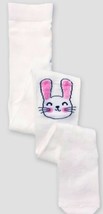 Cat &amp; Jack Easter Bunny Girls Footed Tights With Knee Detail White Size 7-10 - £4.65 GBP