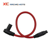 Red Ignition Coil Spark Plug Iridium Power Cable Wires Cap Motorcycle Racing - £11.07 GBP