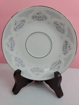 Fine China Dinnerware Saucers  Sapphire by SILVERIE rimmed in Platinum - £4.78 GBP