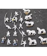 (22) 10/15MM Medieval Jousting Knights Crossbowmen Archer Metal Miniatures - $436.31 MXN