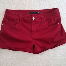 TinselTown Shorts Women Junior Size 13 Red Cuffed - £9.16 GBP