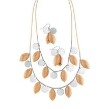 Avon Glittery Layered Necklace And Earring Set (TWO-TONE) ~ New Sealed!!! - £18.49 GBP