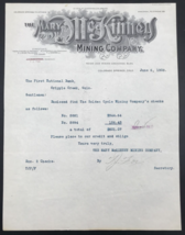 1908 Mary McKinney Mining Co Letterhead Anaconda Colorado CO Golden Cycle - £55.58 GBP