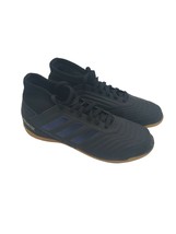 Adidas Sneakers Predator Boys 3 Black Blue Logo Lace Up Slip On Walking ... - £27.88 GBP