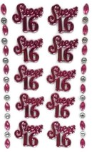Sweet 16 3D Self Adhesive Acrylic Stickers Party Supplies - £14.36 GBP
