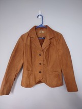 Wilson&#39;s Womens Leather 3 Button Jacket Size Medium Light Weight - £23.94 GBP