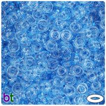 BeadTin Light Sapphire Transparent 8mm Ring Plastic Beads (250pcs) - $4.39