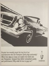 1962 Print Ad Champion Chrysler 300 H at Daytona International Speedway - $17.08