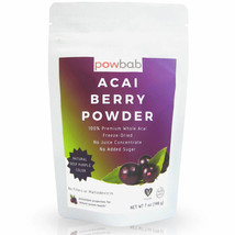 powbab Acai Berry Powder - 100% Organic Acai Berries Unsweetened (7 oz) - £24.43 GBP