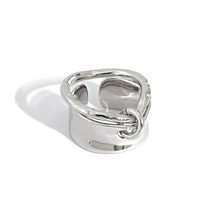 S&#39;STEEL Irregular Rings 925 Sterling Silver For Women Korean Designer Gold Openi - £25.02 GBP