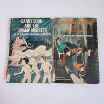 Vintage Danny Dunn Books Lot of 2 Hardcover Ex-Library Fossil Cave Swamp Monster - £7.58 GBP