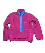 Patagonia Kangaroo Pocket Zip Bright Pink Fleece Jacket Women's Size 12 USA  - $58.19