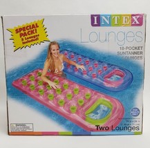 Intex Lounges 18 Pockets Suntanner  Lounges (2) For Adults Only 74&quot; x 28&quot; - £46.68 GBP
