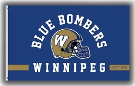 Winnipeg Blue Bombers Football Team Memorable Flag 3x5ft Helmet Banner S... - $335.24 MXN