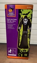 Halloween 5 ft LED Black Grim Reaper Inflatable Airblown Spooky Scary - £44.65 GBP