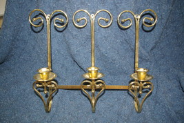 Home Interiors &amp; Gifts Swirl Adjustable Sconce 3 Goldtone Homco - $10.00