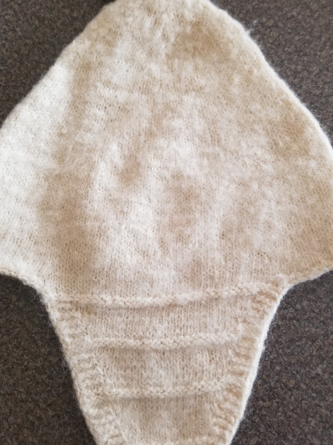Hand-made~ Vintage ~ Wool ~ Cream Colored ~ Pull-On Hat ~ Tie Closure Item image 3