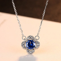 Sri Lanka Gem S925 Silver Necklace Women Pendant Clavicle Chain Simple Jewelry F - £11.78 GBP